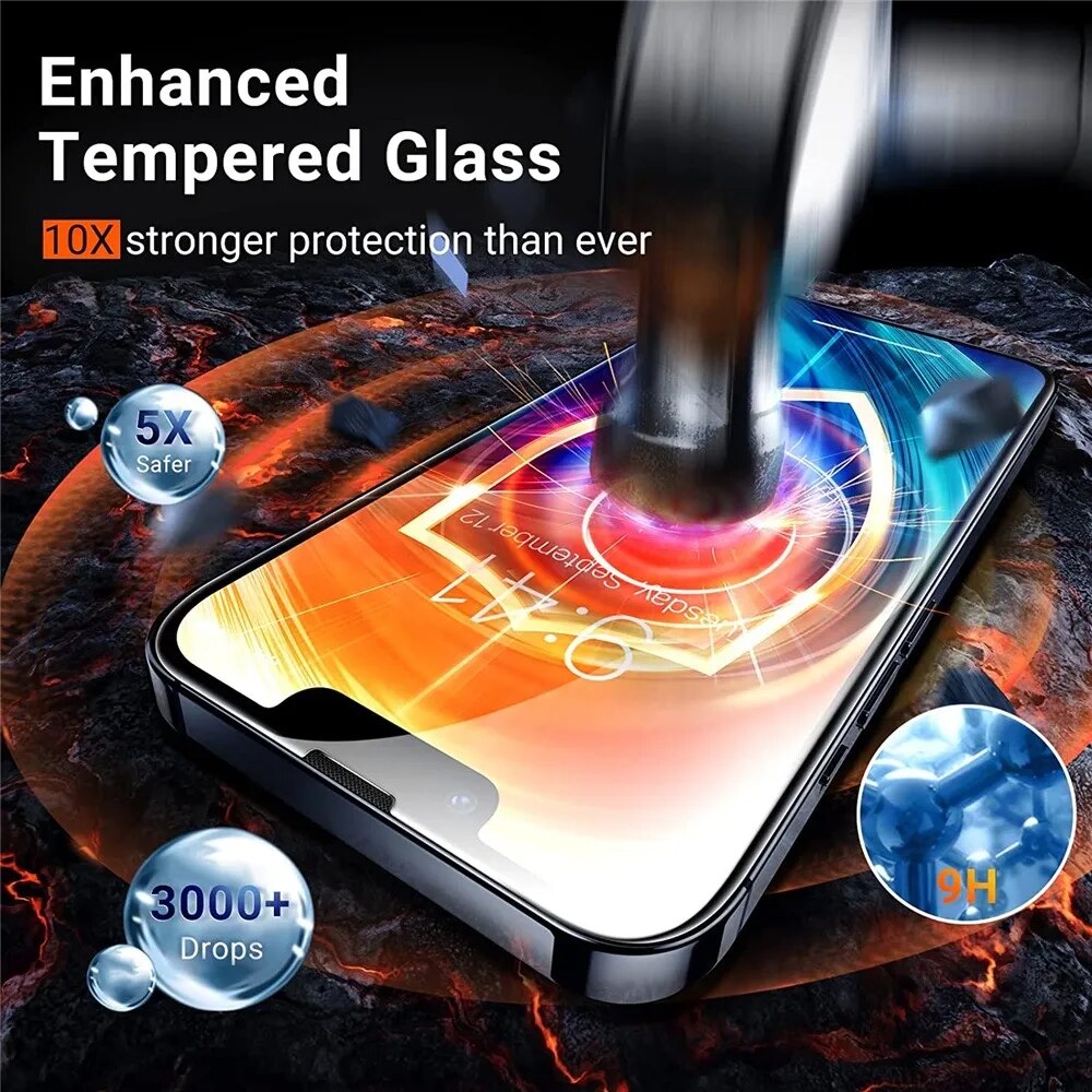 5PC IPHONE TEMPERED GLASS