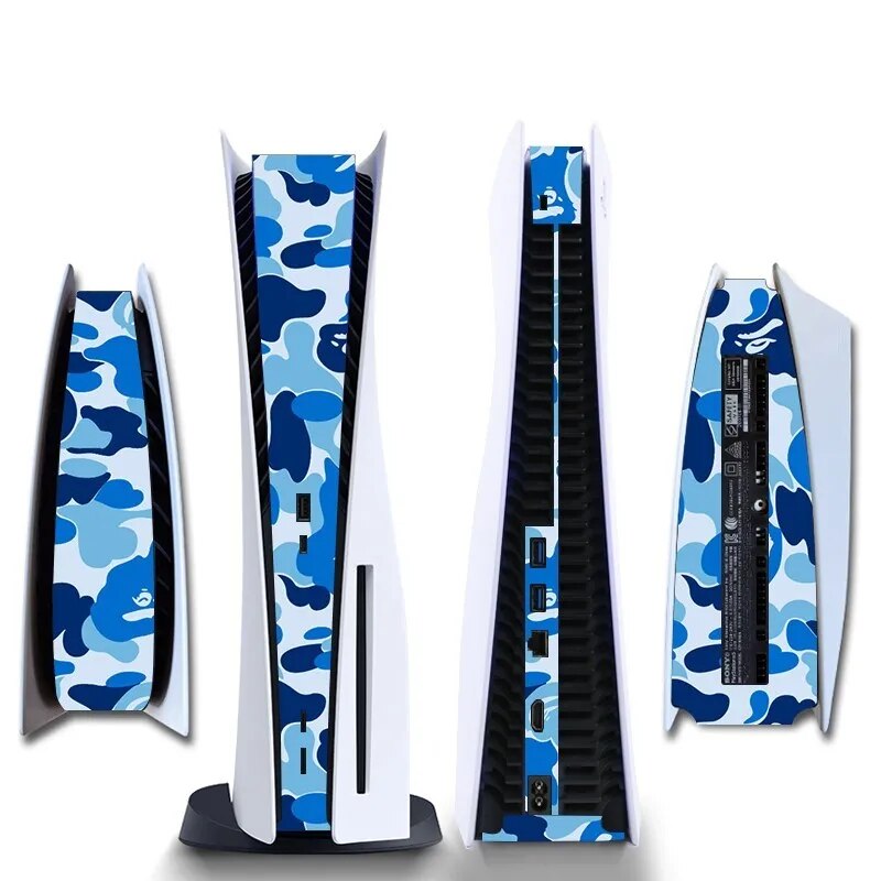 BLUE CAMO PS5 DISC MIDDLE SKIN